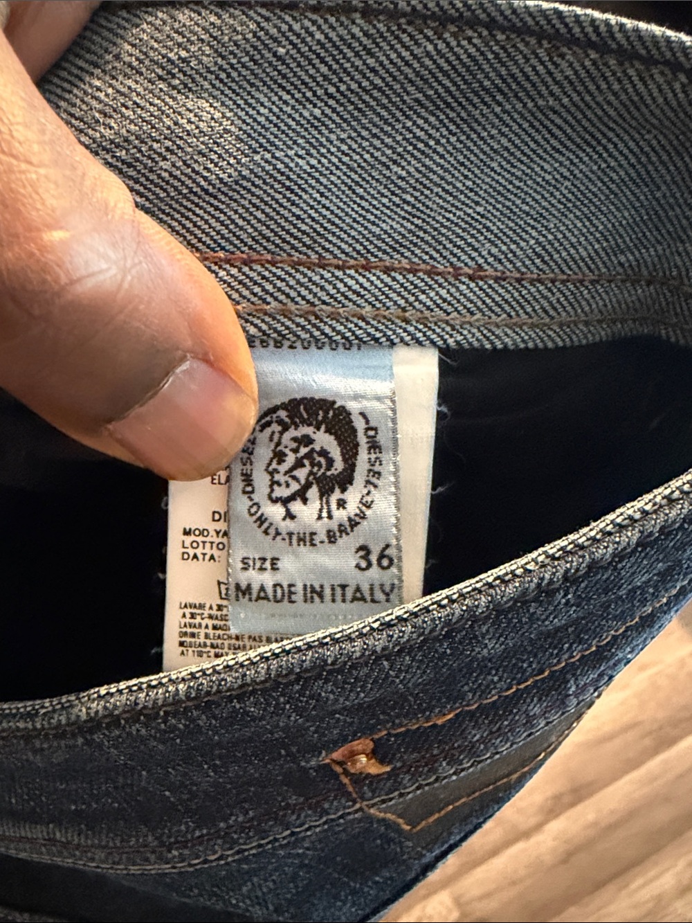 Diesel Industry Men's Dark Blue Straight Fit Jeans - Picture 7 of 12